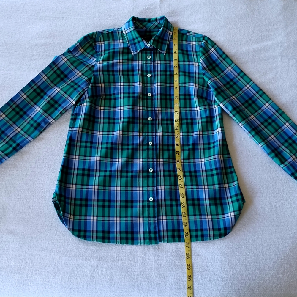 TALBOTS Green Plaid Shirt, size XS - Picture 11 of 12
